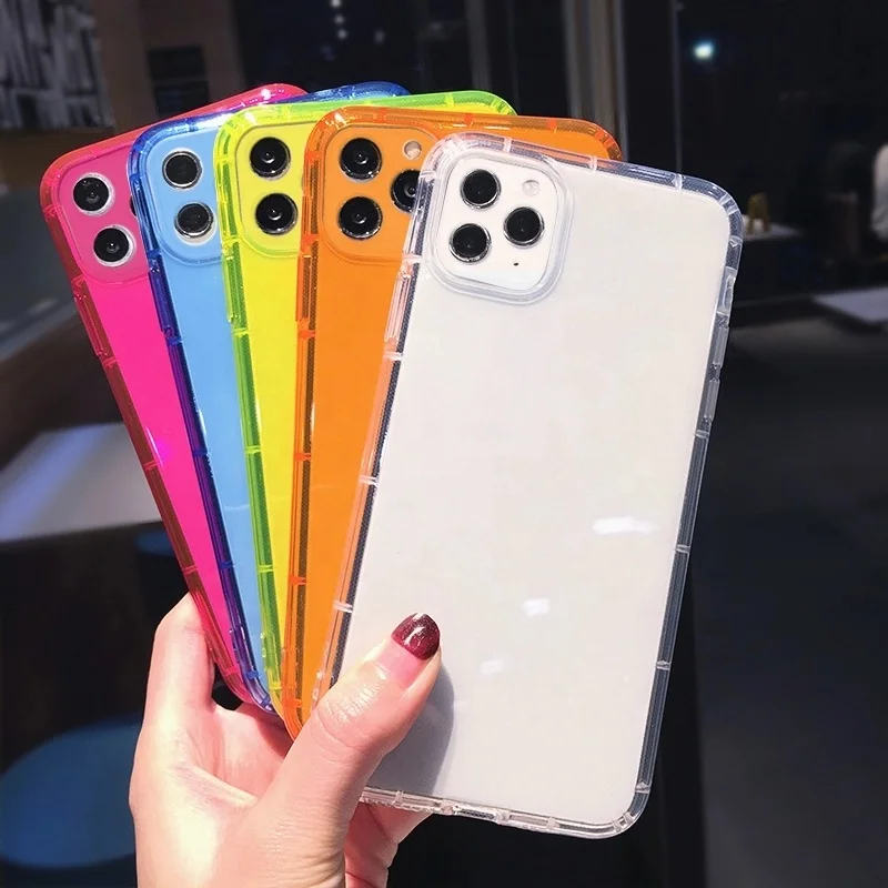 Amazon Top Quality TPU Clear Jelly Neon Transparent Phone Case For iPhone 12 11 Pro Max Case Fashion For iPhone Neon Case, Blue green white yellow red
Amazon Top Quality TPU Clear Jelly Neon Transparent Phone Case For iPhone 12 11 Pro Max Case Fashion For iPhone Neon Case, Blue green white yellow red
