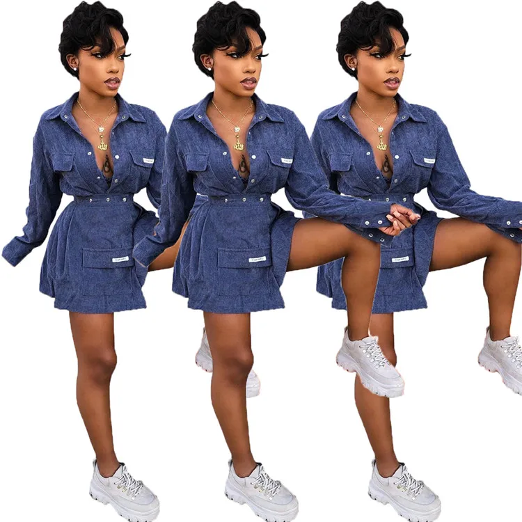 Trendy Lady 2 Pcs Long Sleeve Tops And Short Skirts Corduroy Sexy Autumn Women Two Piece Set, Picture
Trendy Lady 2 Pcs Long Sleeve Tops And Short Skirts Corduroy Sexy Autumn Women Two Piece Set, Picture