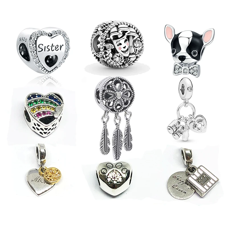 Hot 925 Sterling Silver Family Heart Charms Beads Fit Original Pandora Bracelet For Girl Boy Making Necklace DIY Pendant Jewelry
Hot 925 Sterling Silver Family Heart Charms Beads Fit Original Pandora Bracelet For Girl Boy Making Necklace DIY Pendant Jewelry