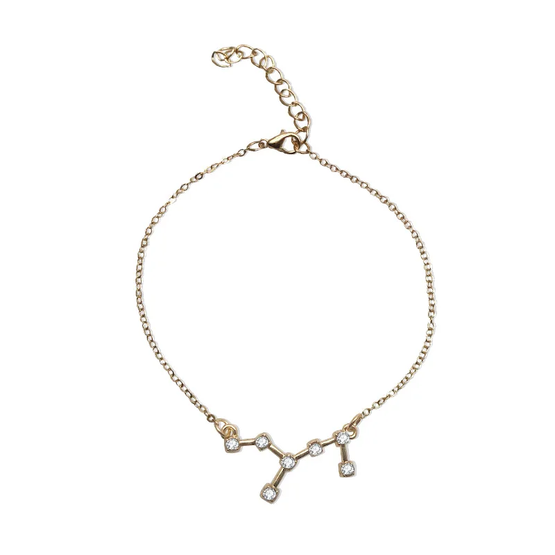 12 Constellations Jewelry Wholesale Sterling Silver Foot Chain Ladies Anklets Charms, Gold, silver
12 Constellations Jewelry Wholesale Sterling Silver Foot Chain Ladies Anklets Charms, Gold, silver