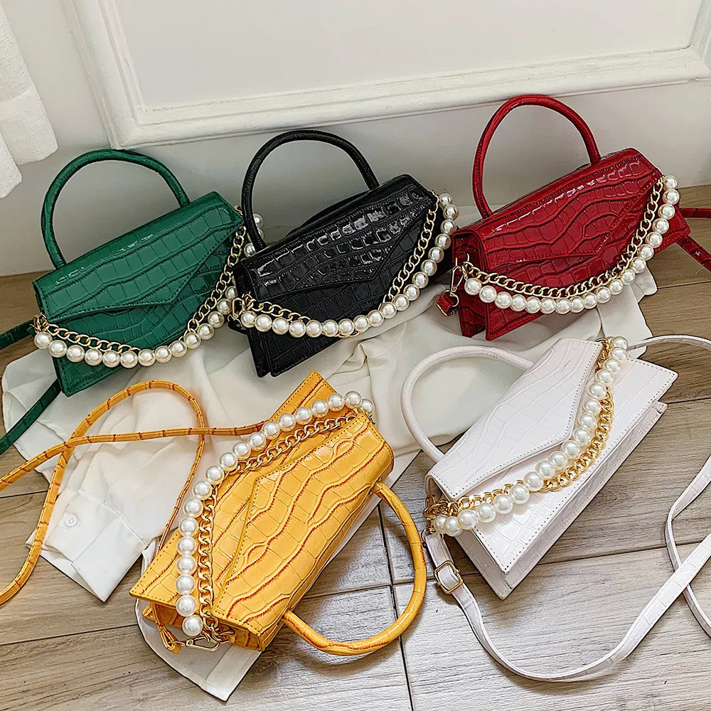 Fashion mini PU leather stone pattern ladies shoulder bags pearl chain handbags for women purse, 12 colors
Fashion mini PU leather stone pattern ladies shoulder bags pearl chain handbags for women purse, 12 colors