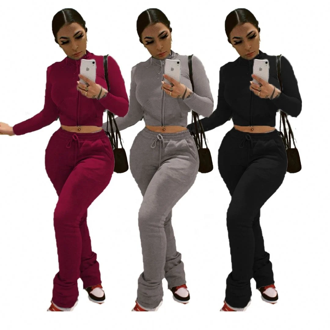 Autumn/Winter Hot Sale Low Price Casual Long Sleeve Solid Color Women Cotton Zip Hoodie 2 Piece Suit, As show
Autumn/Winter Hot Sale Low Price Casual Long Sleeve Solid Color Women Cotton Zip Hoodie 2 Piece Suit, As show