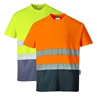 fluorescent roadway safety 100% cotton reflective t-shirt