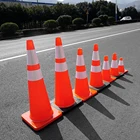 Factory Price 28" Inch 700mm High Colorful Reflective Road Cone Safety PVC Traffic Cones