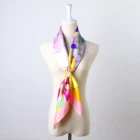 Digital print custom design twill silk scarf
