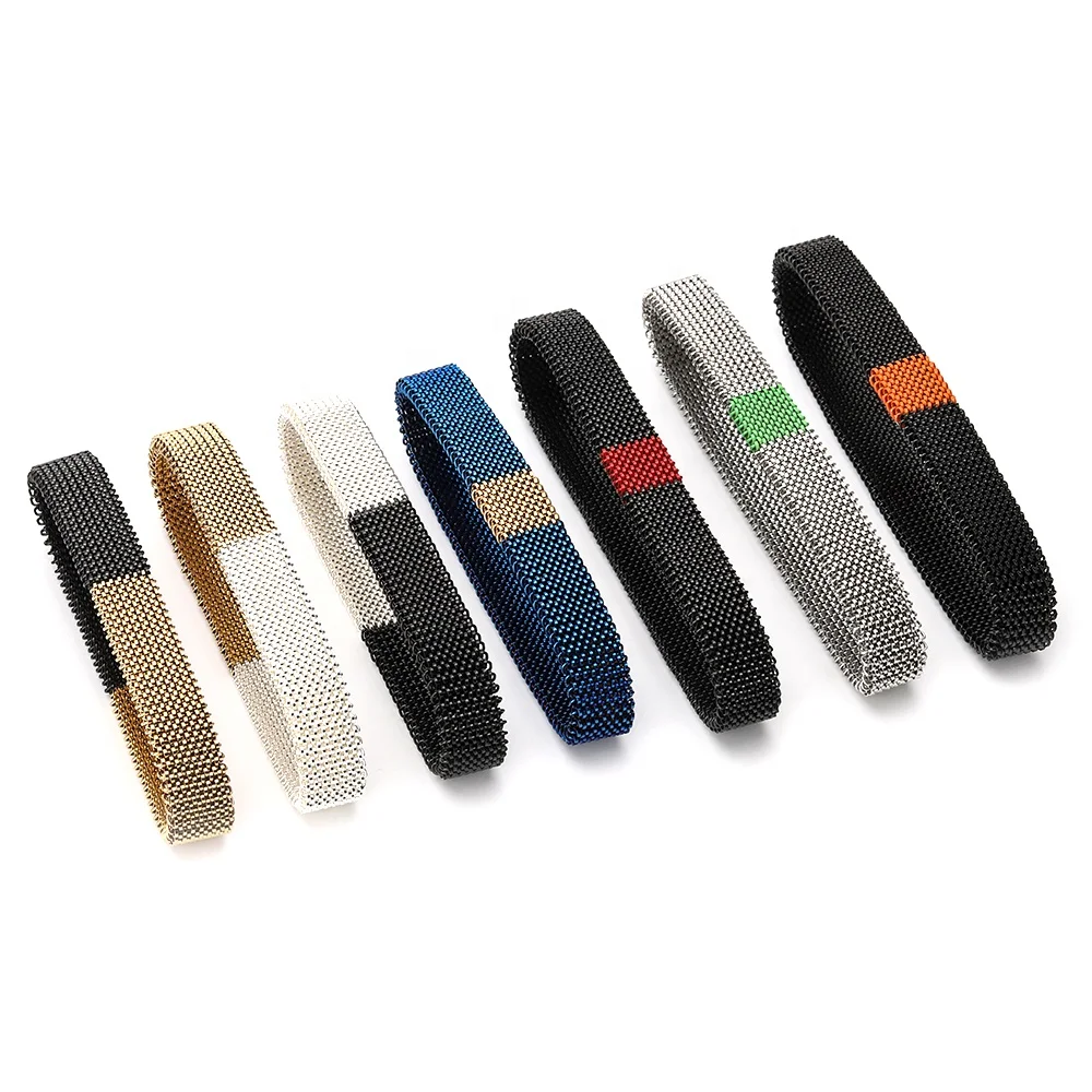 10/12/14mm Stainless Steel strech mesh elastic bracelet braccialeelastico, Customized color
10/12/14mm Stainless Steel strech mesh elastic bracelet braccialeelastico, Customized color