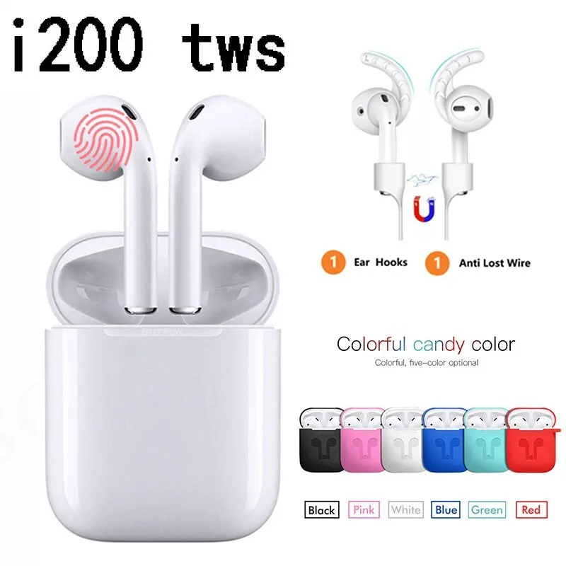 i200/i500/i60/i10/i88 TWS New Arrival i200 tws earphone Wireless Earbuds With Wireless Charge technology for pods2 - ANKUX.COM