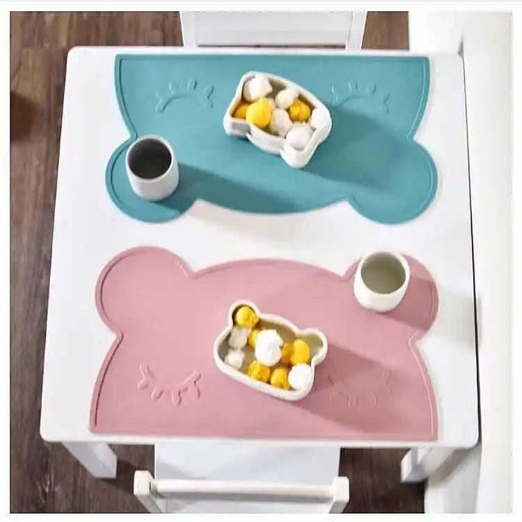 Nordic design bear shape baby Children Safe Silicone Baby Placemats, As the picture shows
Nordic design bear shape baby Children Safe Silicone Baby Placemats, As the picture shows