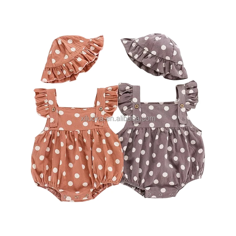 Fashion Casual Baby Clothing Spot Print Flutter Sleeve Super Cute Baby Romper, Picture
Fashion Casual Baby Clothing Spot Print Flutter Sleeve Super Cute Baby Romper, Picture