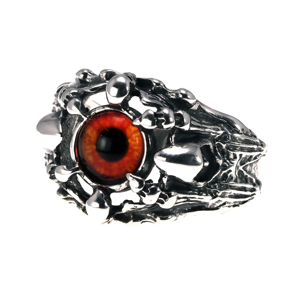 Real 925 Silver Evil Eye Rings for Men Women Personality Male Punk Red Color Ring Jewelry Men's Bar Night Club Gifts
Real 925 Silver Evil Eye Rings for Men Women Personality Male Punk Red Color Ring Jewelry Men's Bar Night Club Gifts