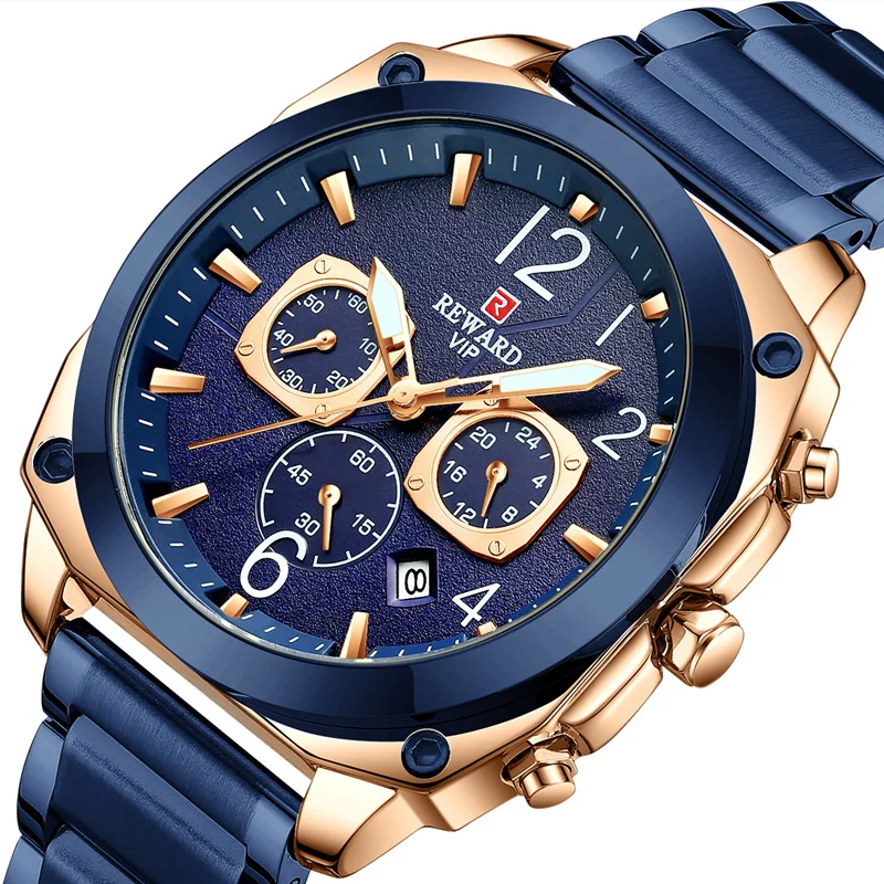 Reward Stainless steel men's leisure colorful quartz watch Hot sales luxury fashion big dial watch for men 2021 new wristwatch
Reward Stainless steel men's leisure colorful quartz watch Hot sales luxury fashion big dial watch for men 2021 new wristwatch