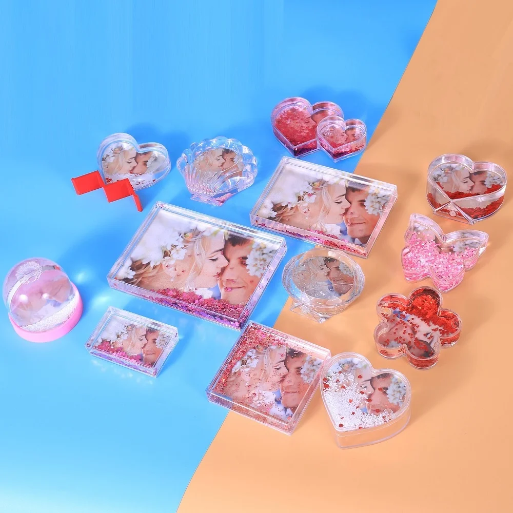 Custom funia photo frame water snow globe picture frames acrylic liquid glitter picture photo frame
Custom funia photo frame water snow globe picture frames acrylic liquid glitter picture photo frame