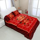 Wholesale hot selling middle east market luxury custom wedding bedding set
