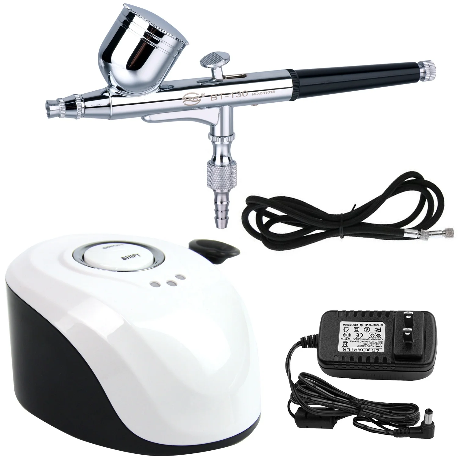 Mini Air Compressor Airbrush Kit Airbrush Gun for Art Painting Tattoo Manicure Craft Cake Spray Model Air Brush Nail Tool, Pink/white(customized)
Mini Air Compressor Airbrush Kit Airbrush Gun for Art Painting Tattoo Manicure Craft Cake Spray Model Air Brush Nail Tool, Pink/white(customized)