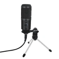 

2019 Metal USB Microphone Condenser Recording Microphone Wired Mic with Stand for Computer Laptop PC Karaoke Studio Recording