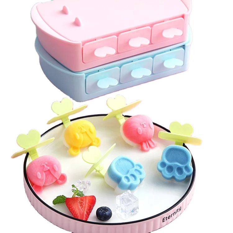 DIY Custom New 3-way silicone ice cream mould with cover Cartoon ice cream ice stick mould
DIY Custom New 3-way silicone ice cream mould with cover Cartoon ice cream ice stick mould