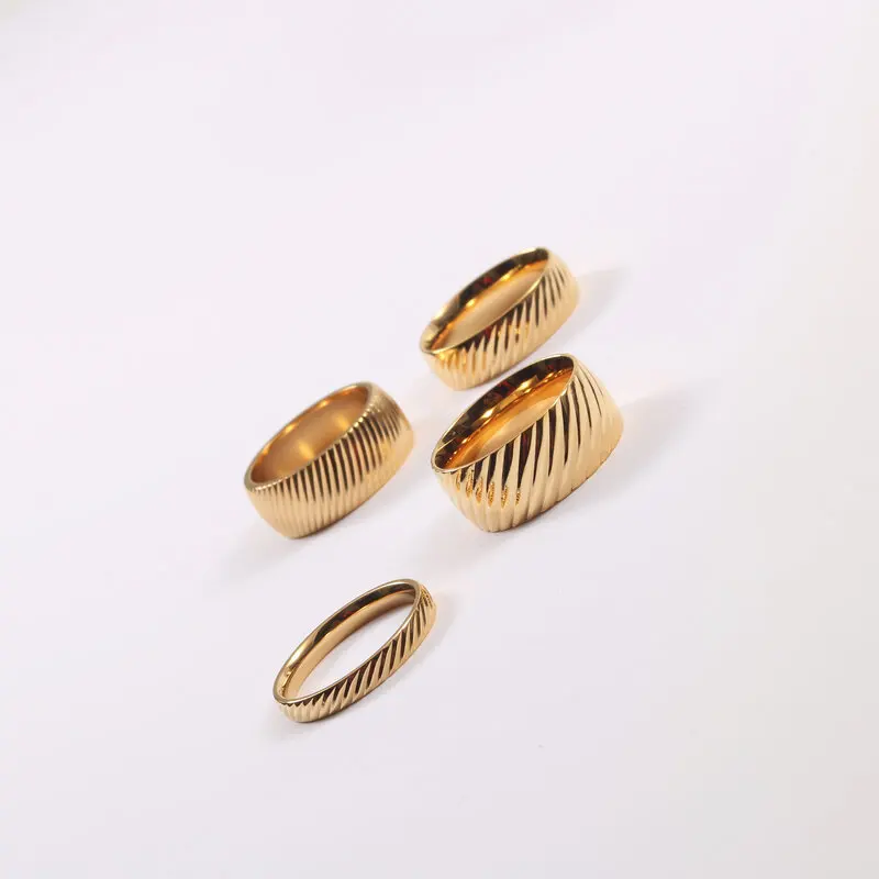 Joolim Jewelry Wholesale 18K Gold Plated Stainless Steel Twill Croissant Rings for Women
Joolim Jewelry Wholesale 18K Gold Plated Stainless Steel Twill Croissant Rings for Women