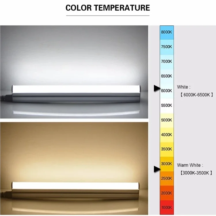 LED T5 Integrated single Fixture 2ft T5 9W 60cm LED Tube Light for Fluorescent Replacement