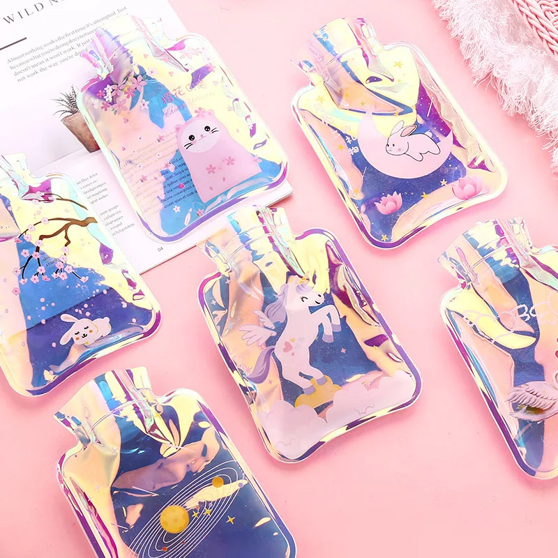 Creative Laser Quicksand Cartoon Cute Winter PVC Explosion-Proof Hand Warmer Irrigation Student mini Hot Water Bottle, Multi-colors
Creative Laser Quicksand Cartoon Cute Winter PVC Explosion-Proof Hand Warmer Irrigation Student mini Hot Water Bottle, Multi-colors