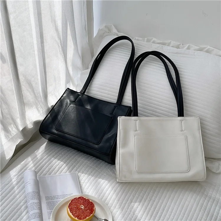 Korean female workplace handbag large capacity trend solid color ladies shoulder bag casual fashion simple pu tote bag
Korean female workplace handbag large capacity trend solid color ladies shoulder bag casual fashion simple pu tote bag