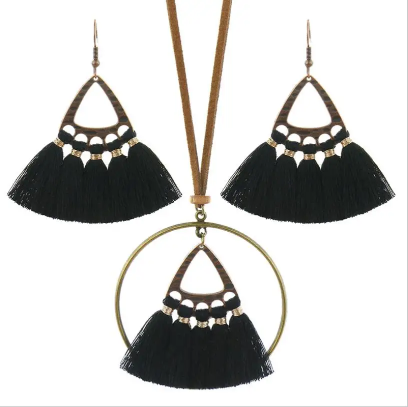 2021 Tassel Long Drop Set For Women Vintage Ethnic Multicolor Earrings Necklaces weater chain Jewelry
2021 Tassel Long Drop Set For Women Vintage Ethnic Multicolor Earrings Necklaces weater chain Jewelry