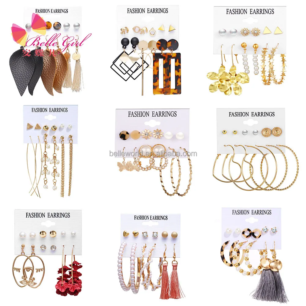 BELLEWORLD 2021 korean fashion gold heart hoop resin earrings cards jewelry stainless steel stud pearl earrings set for women, Gold plated and silver plated
BELLEWORLD 2021 korean fashion gold heart hoop resin earrings cards jewelry stainless steel stud pearl earrings set for women, Gold plated and silver plated