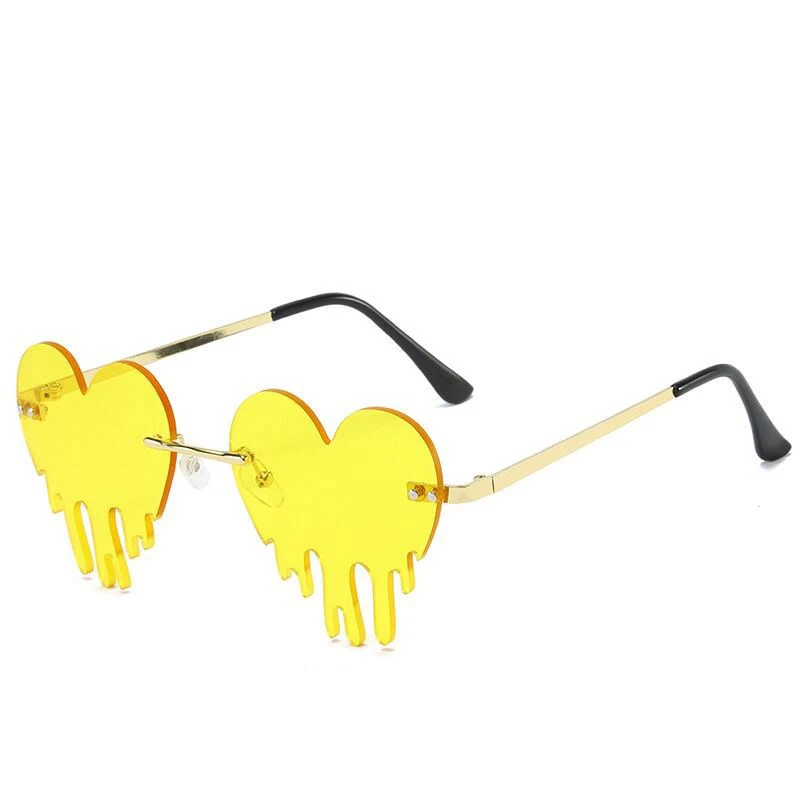Fashionable Sun glasses Cute Heart Tear Dripping Shaped Women Big Metal Frame Sunglasses
Fashionable Sun glasses Cute Heart Tear Dripping Shaped Women Big Metal Frame Sunglasses