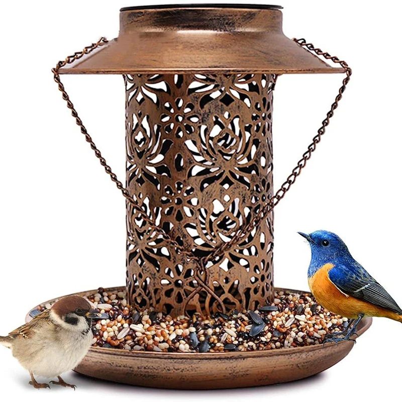 Hollow Copper Hanging House with for Feeding Wild Outdoor Garden Backyard Outside Solar Bird Feeder Light
Hollow Copper Hanging House with for Feeding Wild Outdoor Garden Backyard Outside Solar Bird Feeder Light