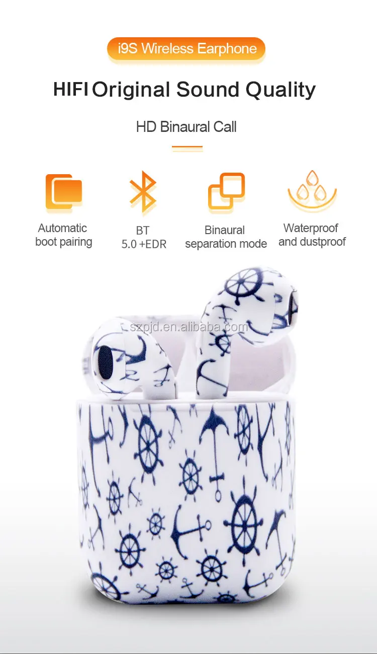 i9s tws Wireless Earphone Touch control Earbuds 3D Surround Sound and Charging case True Wireless Stereo Headphones - ANKUX.COM