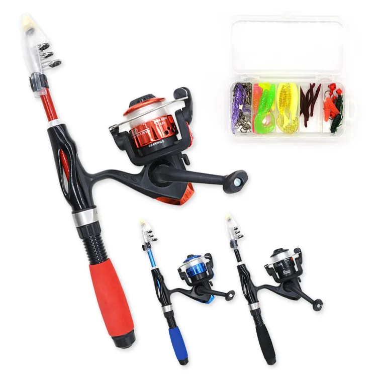 Wholesale Telescopic fishing rod kit combo rod and reel set for kids , fishing accessories and fishing lure set for kids
Wholesale Telescopic fishing rod kit combo rod and reel set for kids , fishing accessories and fishing lure set for kids