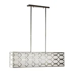 UL CUL Listed Brushed Steel Pendant Hotel Light Fixture With Linen Hardback Shade C20057