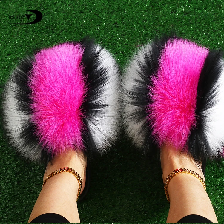 Furry Flat Female Cute Fluffy Shoes Flip Flops Summer Women's Fur Slippers Real Fox Fur Slides Women, Customized color
Furry Flat Female Cute Fluffy Shoes Flip Flops Summer Women's Fur Slippers Real Fox Fur Slides Women, Customized color