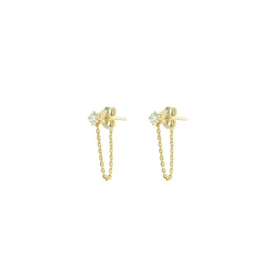 Minimalist Design Long Tassel Drop Earring Charms Diamond Stud Earrings Jewelry, Gold
Minimalist Design Long Tassel Drop Earring Charms Diamond Stud Earrings Jewelry, Gold