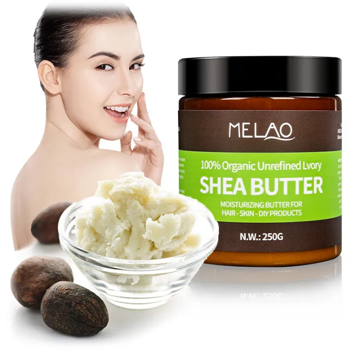OEM 250g container jar with own logo soft pure shea body butter with pure oil for dry skin
OEM 250g container jar with own logo soft pure shea body butter with pure oil for dry skin