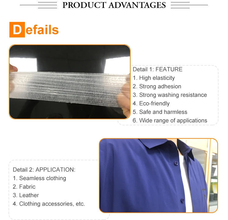Flexible TPU Hot Melt Adhesive Film with Customized Width for 130-150°C Applications