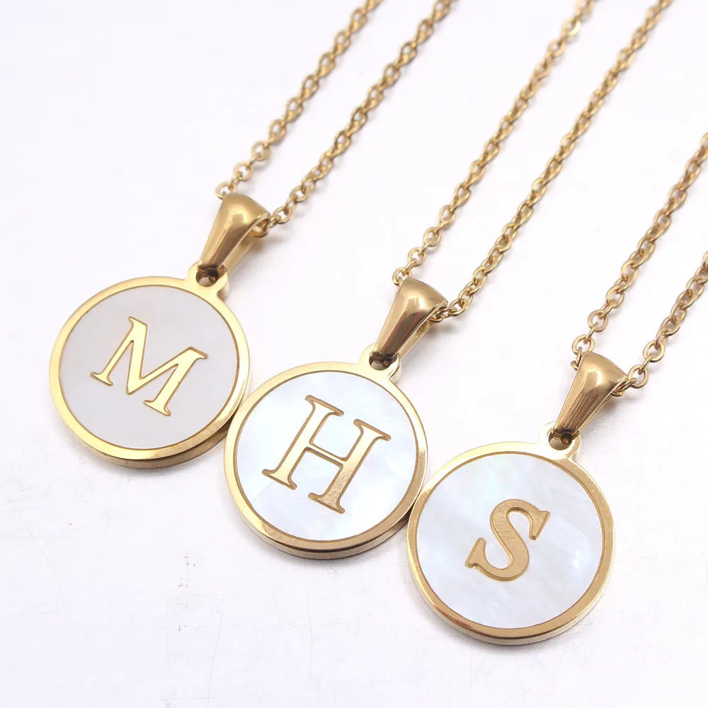2020 Hot-selling Stainless Steel 18K Gold Plated A-Z Initial Letter Necklace Gold Chain 26 Alphabet Shell Pendant Necklace
2020 Hot-selling Stainless Steel 18K Gold Plated A-Z Initial Letter Necklace Gold Chain 26 Alphabet Shell Pendant Necklace