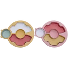 2020 new design LFGB food safe natural bamboo fiber cartoon dinnerware kids plastic plate