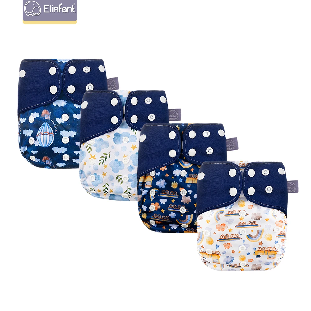 Elinfant 4pcs/pack baby Cloth Diaper New print reusable pocket cloth diaper wholesaler, Printed color
Elinfant 4pcs/pack baby Cloth Diaper New print reusable pocket cloth diaper wholesaler, Printed color