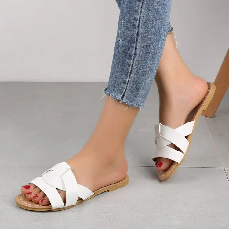 2021 new flat casual slippers womens genuine leather sandals for women and ladies, White black brown
2021 new flat casual slippers womens genuine leather sandals for women and ladies, White black brown