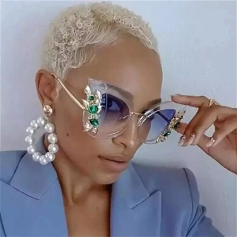 J6698 Metal Frame Fashionable Rhinestone Glasses Cateye Sunglasses Brand Designer Sun Glasses, Multi colors
J6698 Metal Frame Fashionable Rhinestone Glasses Cateye Sunglasses Brand Designer Sun Glasses, Multi colors