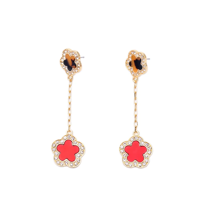 ed01268 Korean Sweet Long Cute Red Flower Pave Crystal Gemstone Acrylic Jewelry Gold Plated Wholesale Women Earrings Set
ed01268 Korean Sweet Long Cute Red Flower Pave Crystal Gemstone Acrylic Jewelry Gold Plated Wholesale Women Earrings Set