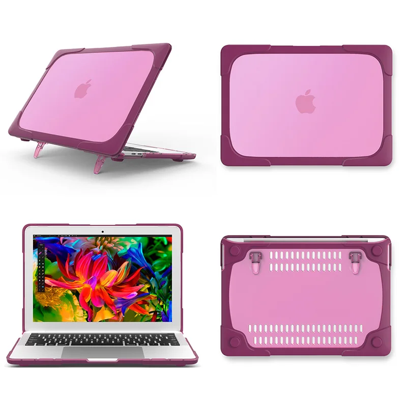 Hot popular fold stand soft TPU bumper frosted clear PC rugged rubber mat laptop case for Apple MacBook Air 13 inch 2018/2020
Hot popular fold stand soft TPU bumper frosted clear PC rugged rubber mat laptop case for Apple MacBook Air 13 inch 2018/2020