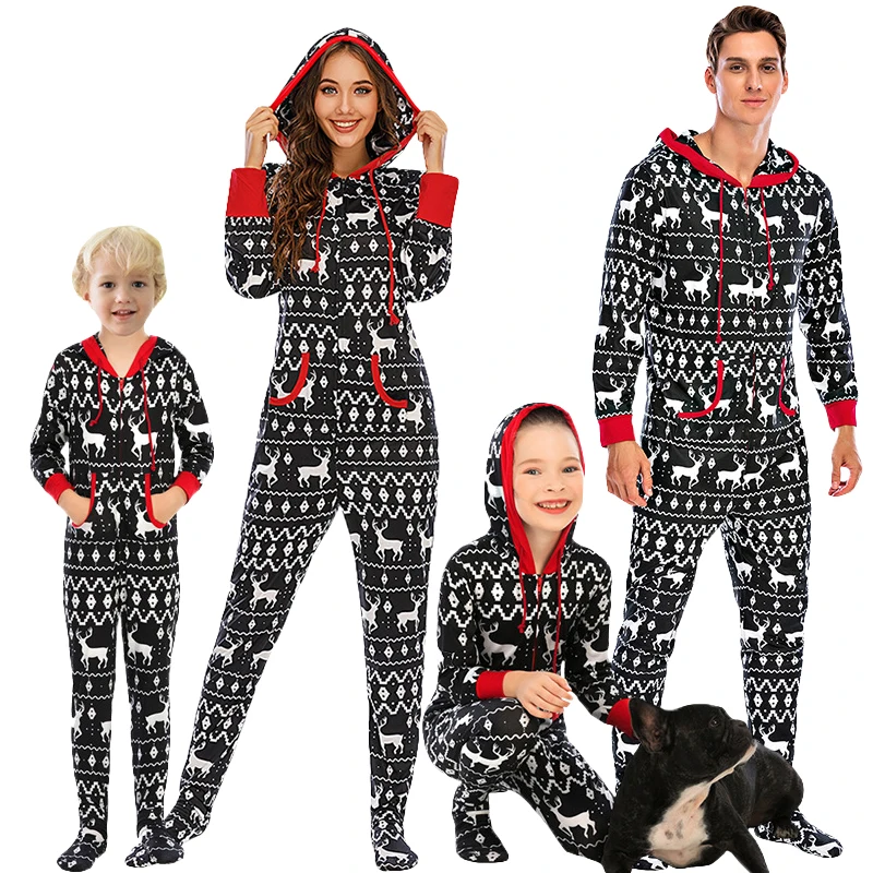 Fall Winter One Piece Xmas Family Look jumpsuit Hood Christmas Pajamas Matches Family Matching Outfits Kids Mother Father Body, Picture shows
Fall Winter One Piece Xmas Family Look jumpsuit Hood Christmas Pajamas Matches Family Matching Outfits Kids Mother Father Body, Picture shows