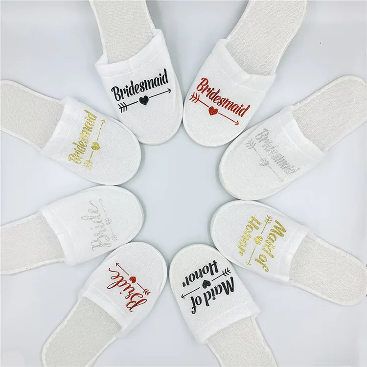 Customized LOGO wedding bridesmaid sandals women's slippers wedding essential bridal slippers robe matching sandals, Picture
Customized LOGO wedding bridesmaid sandals women's slippers wedding essential bridal slippers robe matching sandals, Picture