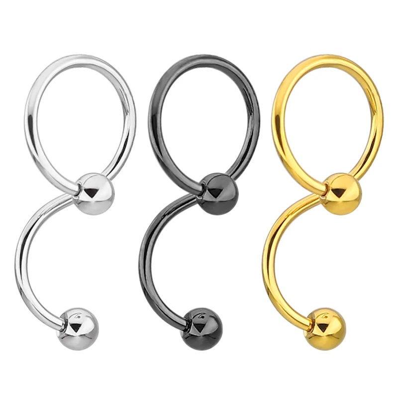 Fashion Titanium Steel Double Round Ball Creative Number Eight Ear Bone Nail Stainless Steel Long Cartilage Nail, Black
Fashion Titanium Steel Double Round Ball Creative Number Eight Ear Bone Nail Stainless Steel Long Cartilage Nail, Black