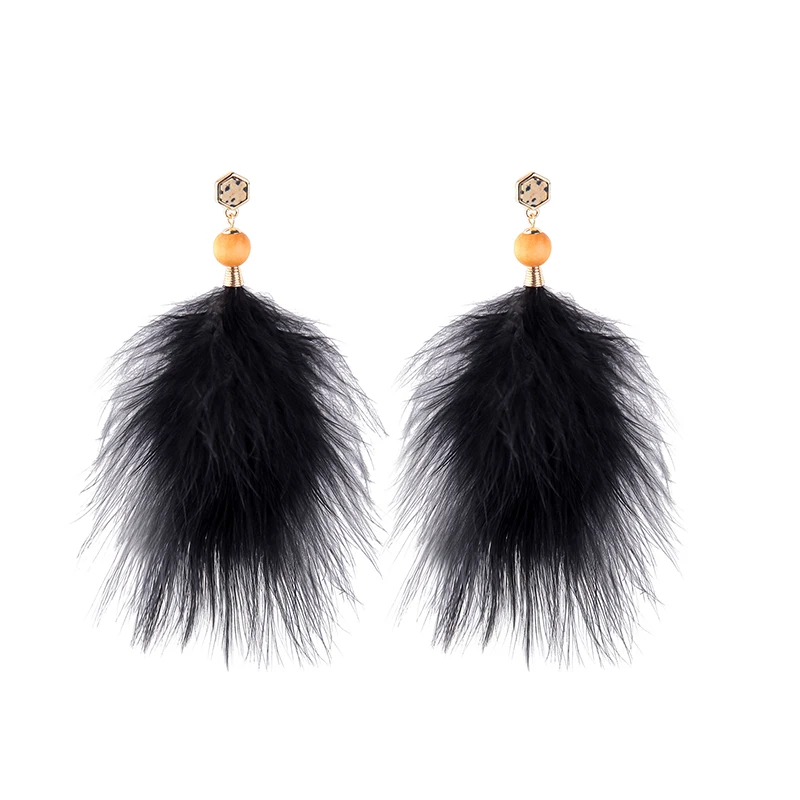 ed01877d High Quality Statement Jewelry Soft Elegant Fluffy Black Feather Earrings, Gold
ed01877d High Quality Statement Jewelry Soft Elegant Fluffy Black Feather Earrings, Gold