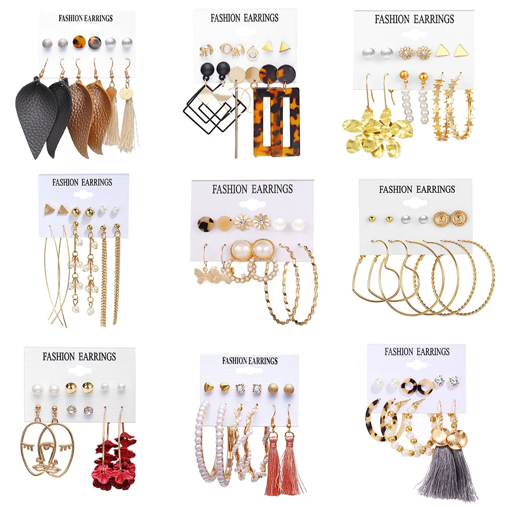 Acrylic Pearl Earrings Mixed Designs Leopard Tassel Stud Women 2021 Earrings Set New broncos Fashion Jewelry
Acrylic Pearl Earrings Mixed Designs Leopard Tassel Stud Women 2021 Earrings Set New broncos Fashion Jewelry