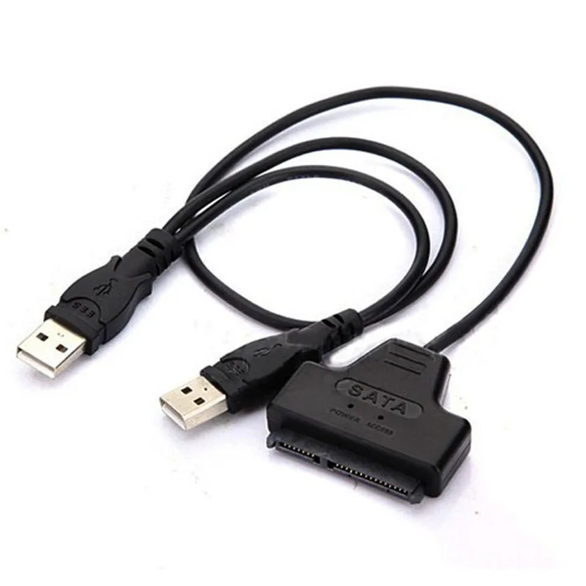 USB 2.0 SATA 7+22Pin to USB 2.0 Adapter Cable For 2.5 HDD Laptop Hard Disk Drive, Black
USB 2.0 SATA 7+22Pin to USB 2.0 Adapter Cable For 2.5 HDD Laptop Hard Disk Drive, Black