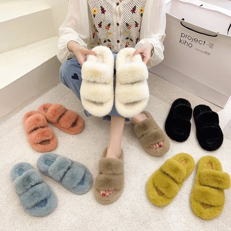 New Arrival Sheepskin Fuzzy Colorful Lined Warm Slippers Soft Women Winter Comfortable Plush Soft Slippers
New Arrival Sheepskin Fuzzy Colorful Lined Warm Slippers Soft Women Winter Comfortable Plush Soft Slippers