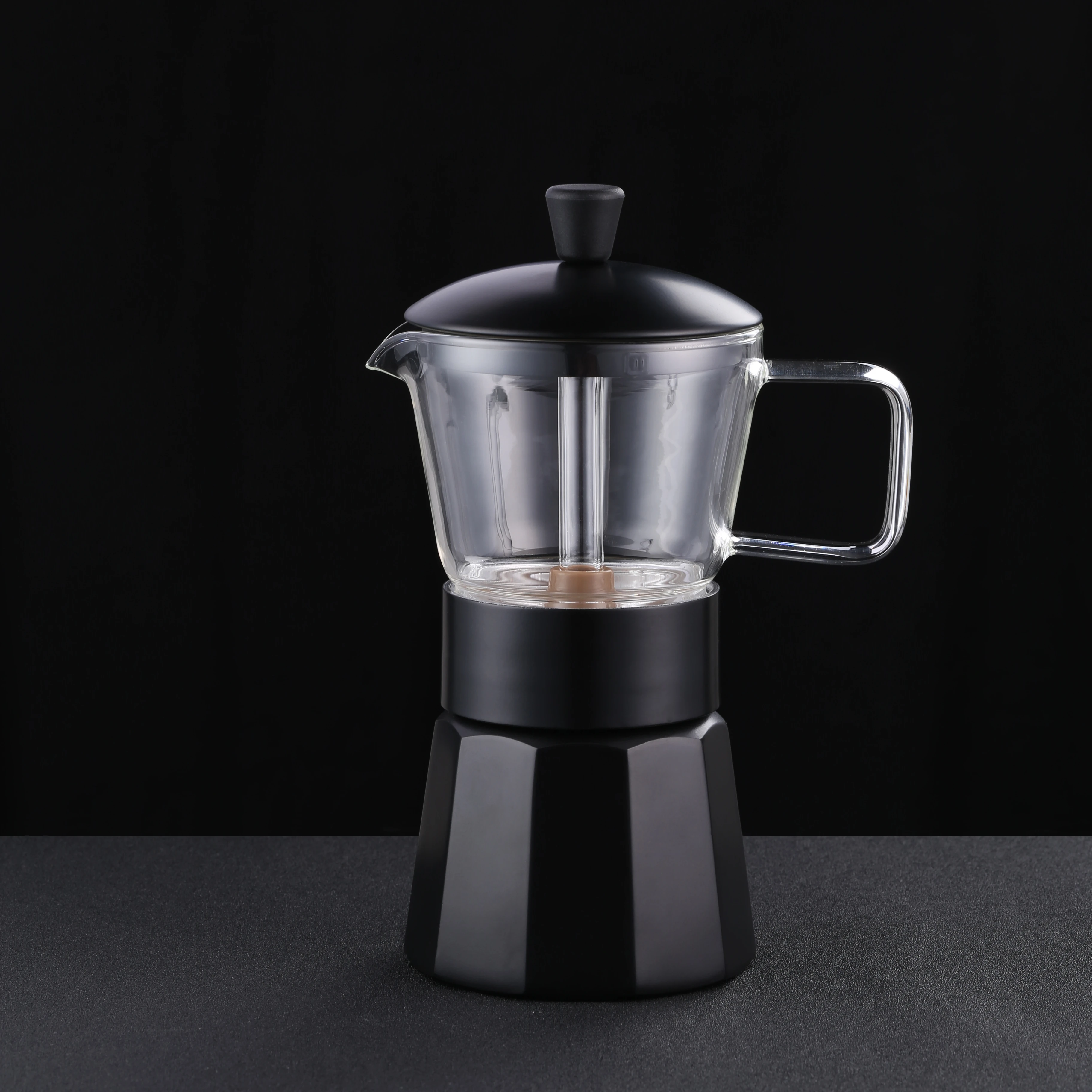 Hot Sell 360ml Extract Coffee High Borosilicate Glass Profession 304 Grade stainless steel Moka Pot Coffee Maker
Hot Sell 360ml Extract Coffee High Borosilicate Glass Profession 304 Grade stainless steel Moka Pot Coffee Maker